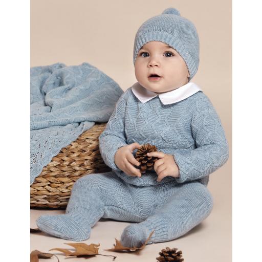 Conjunto 3piezas Aranes cuello azul ref.25559