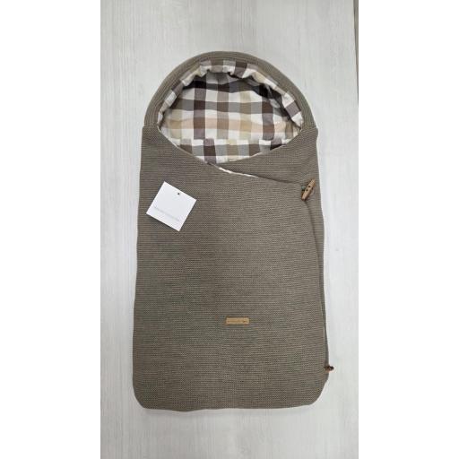 Saco lana capazo topo con vichy ref.363-x [0]