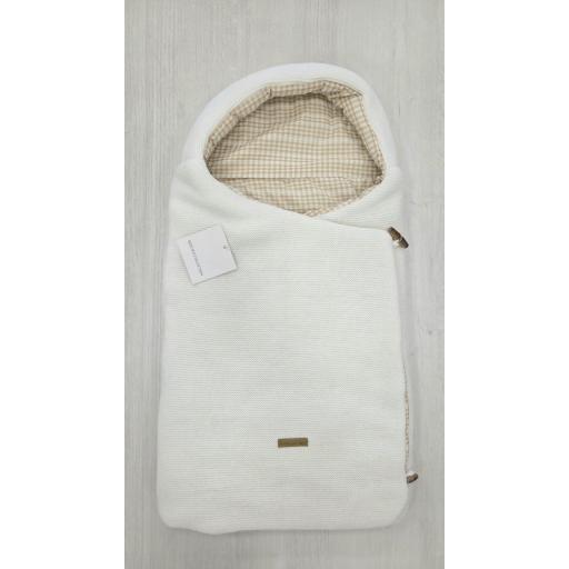 Saco lana capazo marfil con vichy ref.363-x [0]