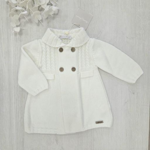 Abrigo punto unisex Martín Aranda marfil ref.10278