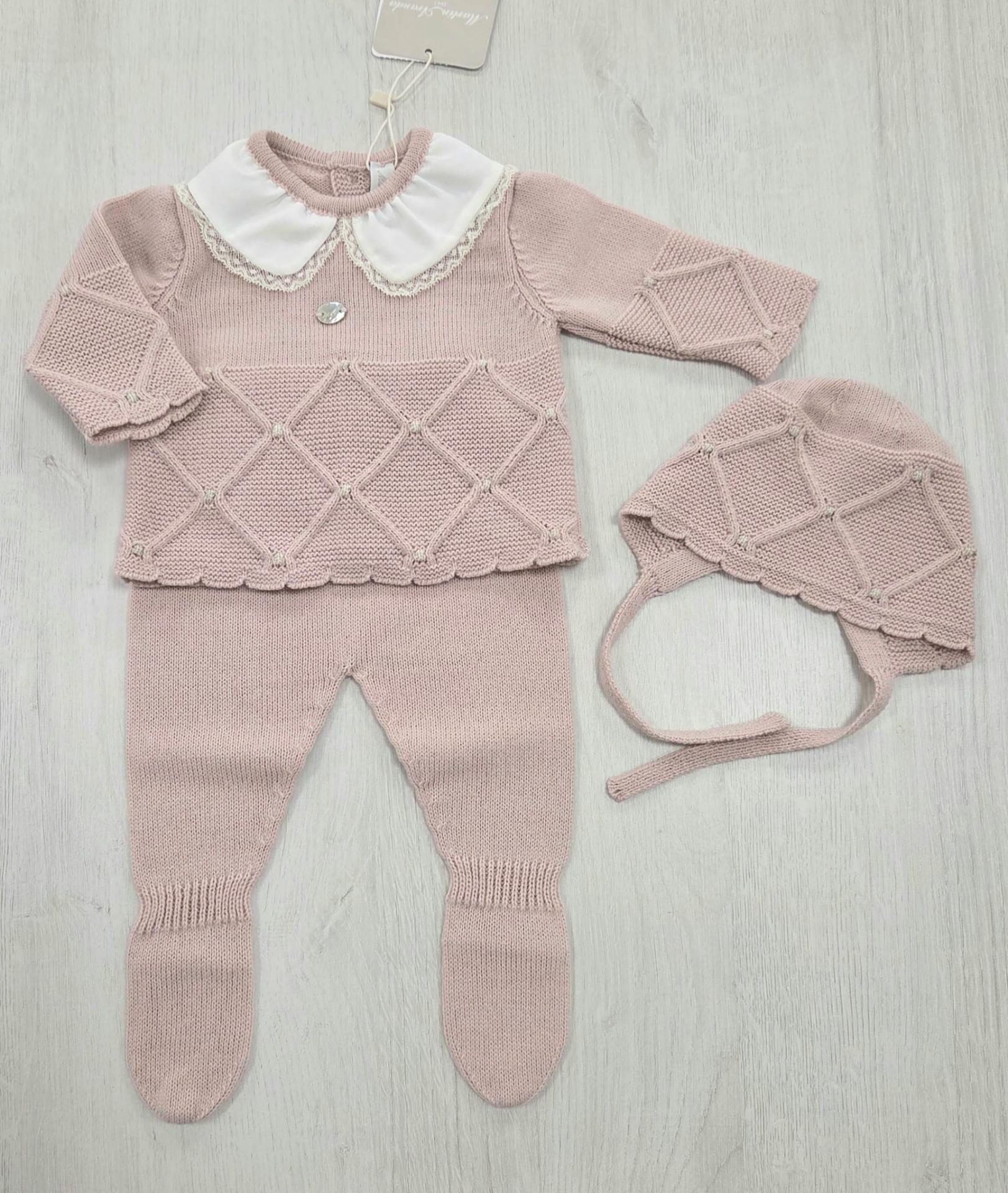 Conjunto primera puesta Martín Aranda rosa empolvado York ref.11280