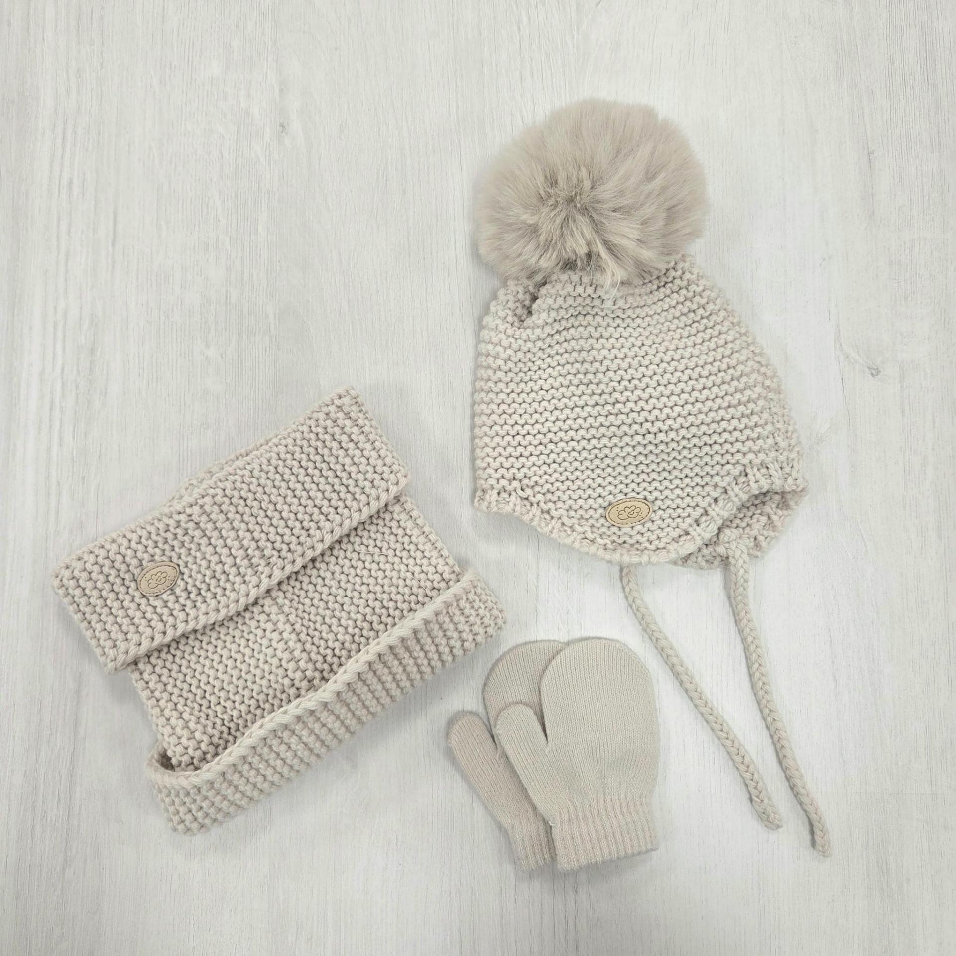 Conjunto Gorro, cuello y manoplas Arena Monnuage 227