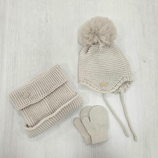 Conjunto Gorro, cuello y manoplas Arena Monnuage 227 [0]
