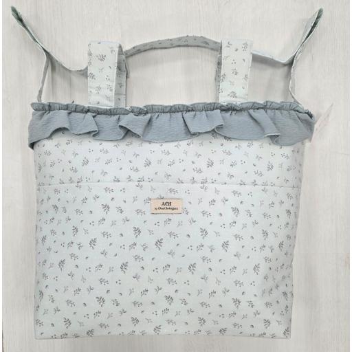 Bolso panera volante Artesanía Chari Leaves menta ref.527 [0]