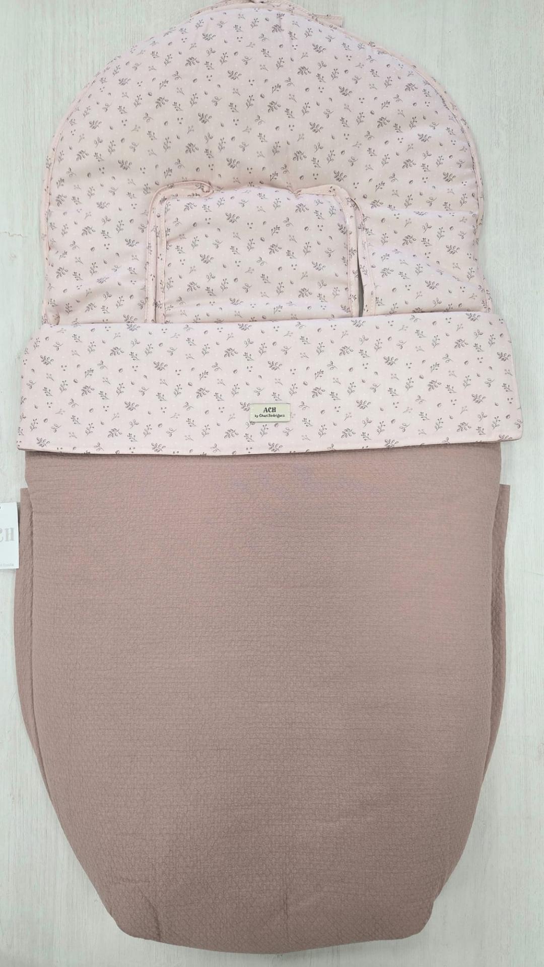 Saco silla Universal Artesanía Chari Leaves rosa ref.527