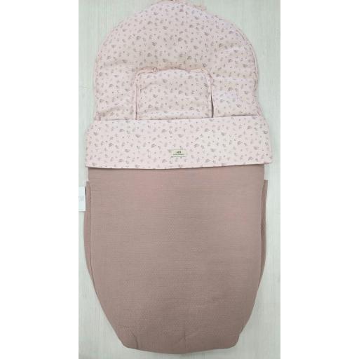 Saco silla Universal Artesanía Chari Leaves rosa ref.527