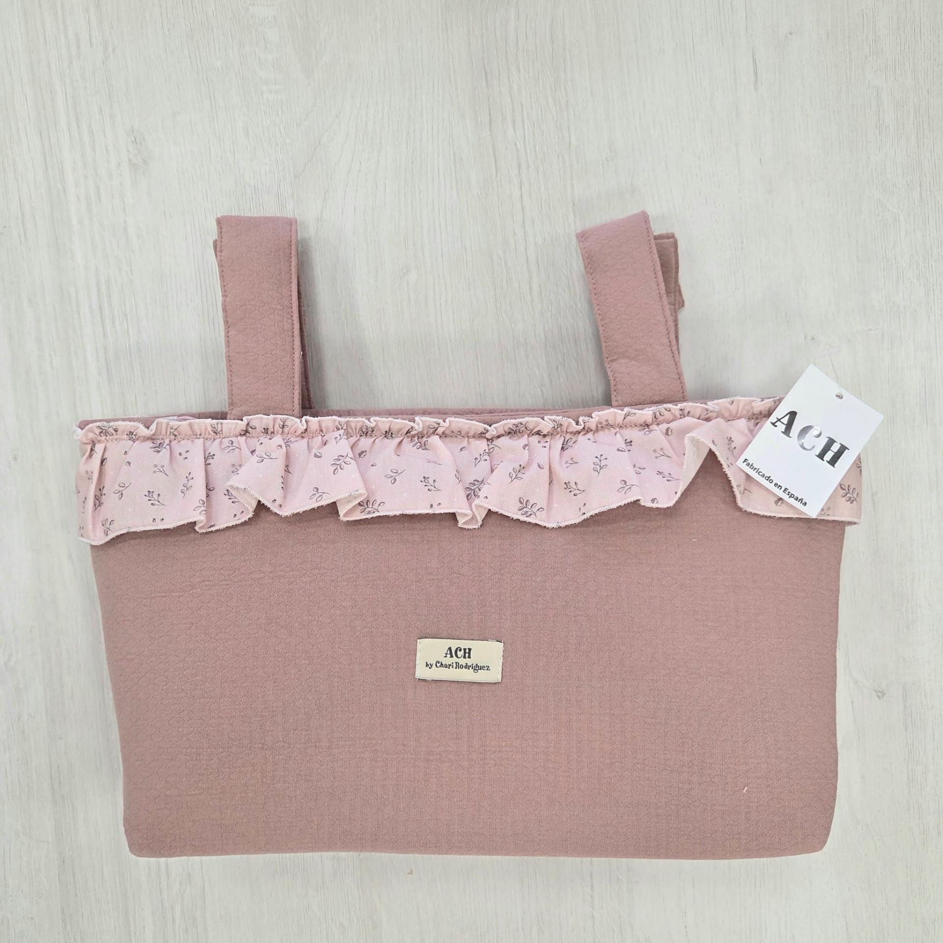 Bolso organizador volante Artesanía Chari Leaves rosa ref.527