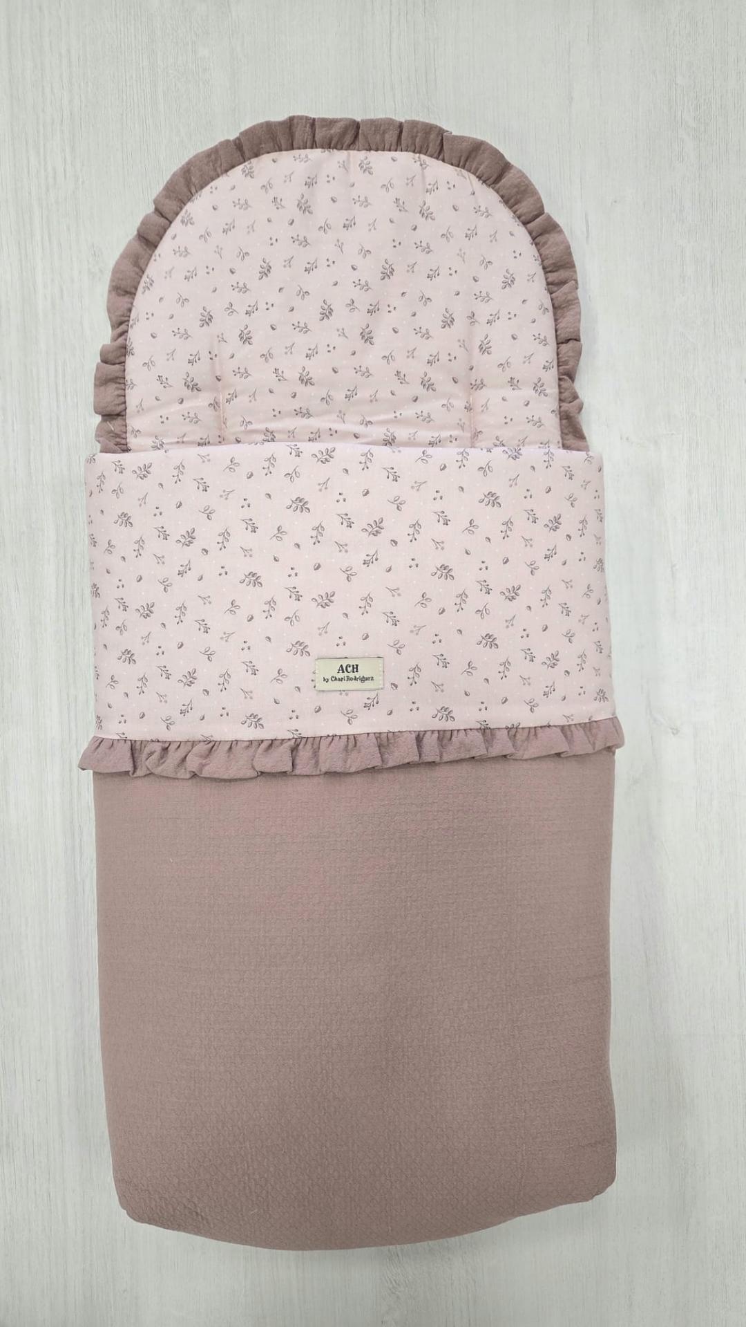 Saco capazo universal Artesanía Chari Leaves rosa ref.527