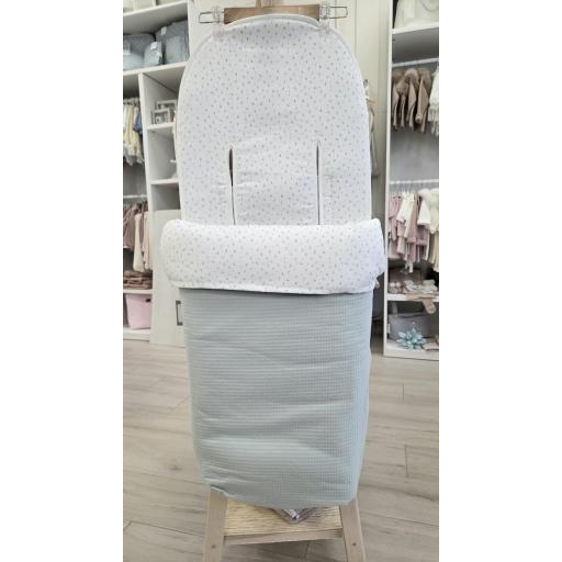 Saco silla universal D´peques florecitas verde [0]