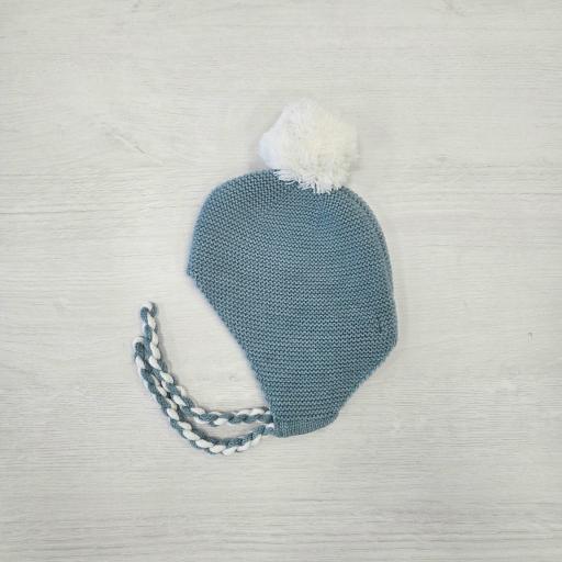 Gorro pompón lana Turquesa Babydif ref.7851386 [0]