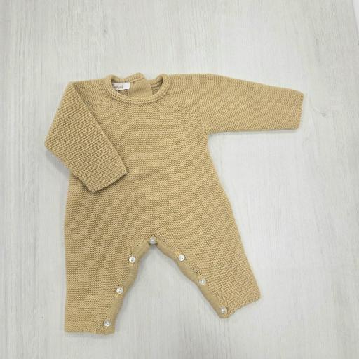 Pelele largo sin pie lana Babydif mostaza ref.7851225 [0]