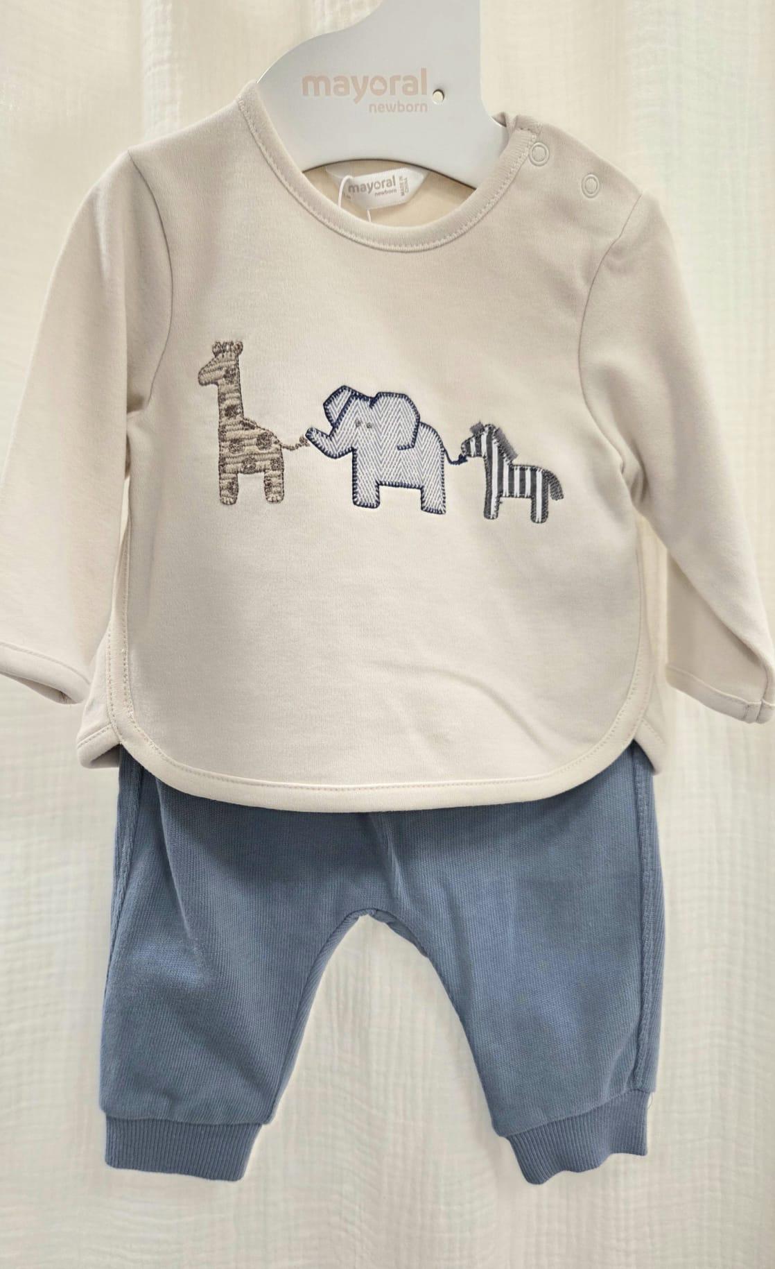 Conjunto Mayoral animales azul