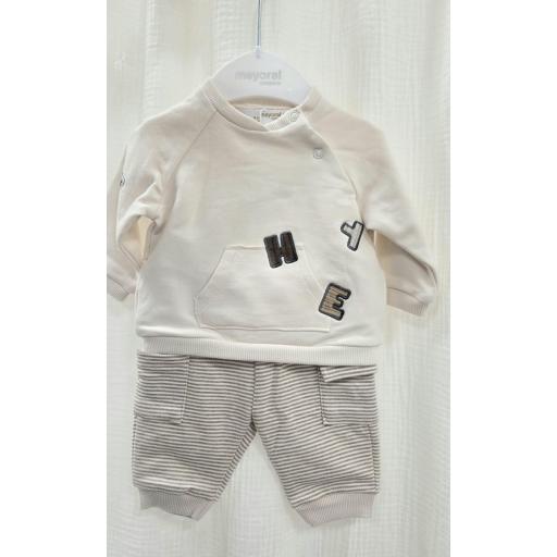 Conjunto Mayoral letras marrón [0]