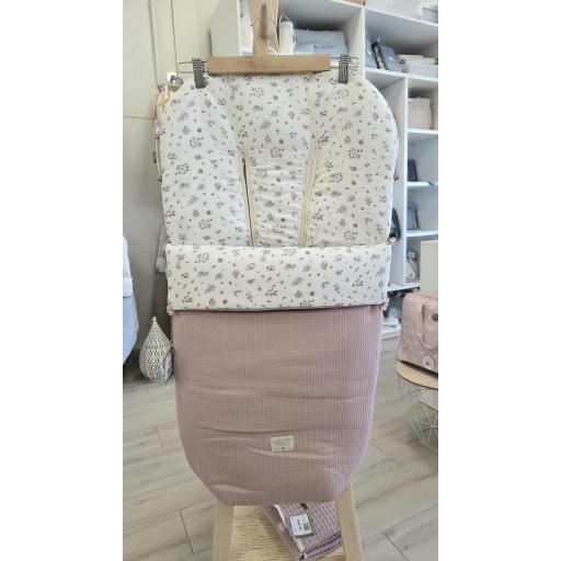 Saco silla universal Uzturre Celia Rosa empolvado