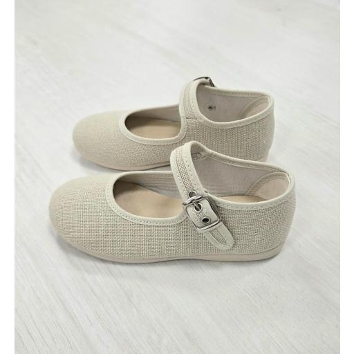 Mercedita lino color hielo