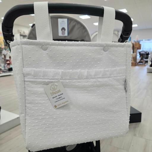 Bolso coche plumeti blanco