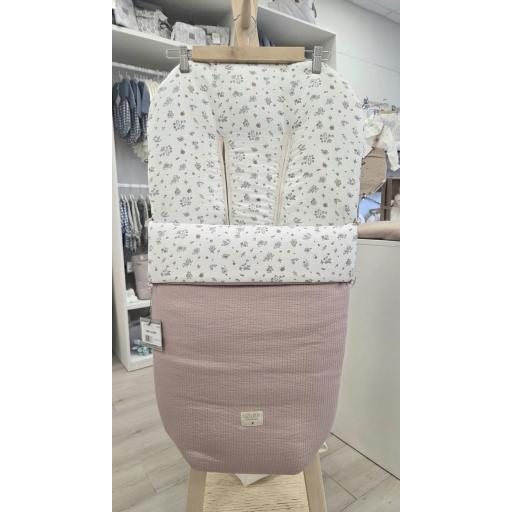 Saco silla universal  Uzturre Celia rosa empolvado