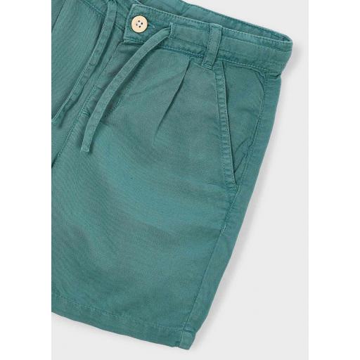 Bermuda relaxed fit con lino color alga ref.3202 [3]