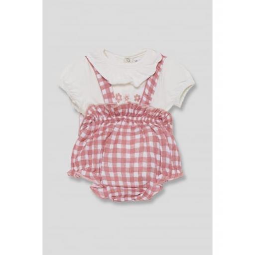 Conjunto ranita y camiseta vichy Street Monkey ref.261014