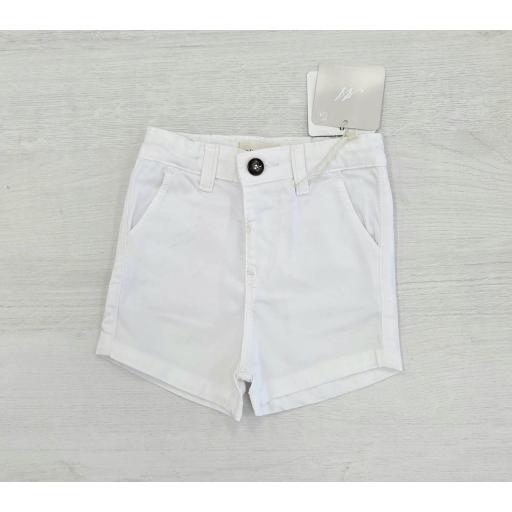 Pantalón corto niño blanco Martín Aranda ref.20305