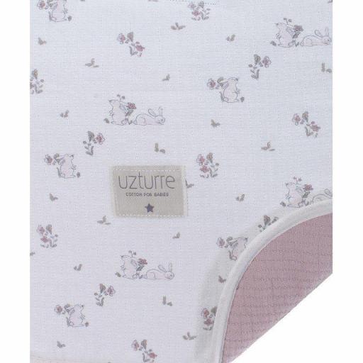 Colchoneta silla universal reversible Pablo rosa empolvado Uzturre [1]