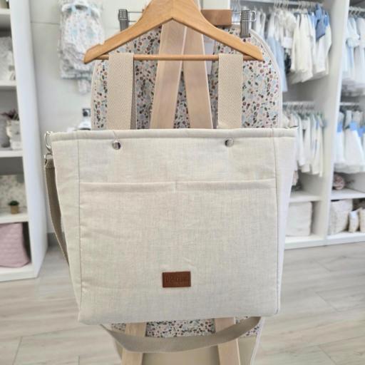 Bolso Talega lino arena D´peques