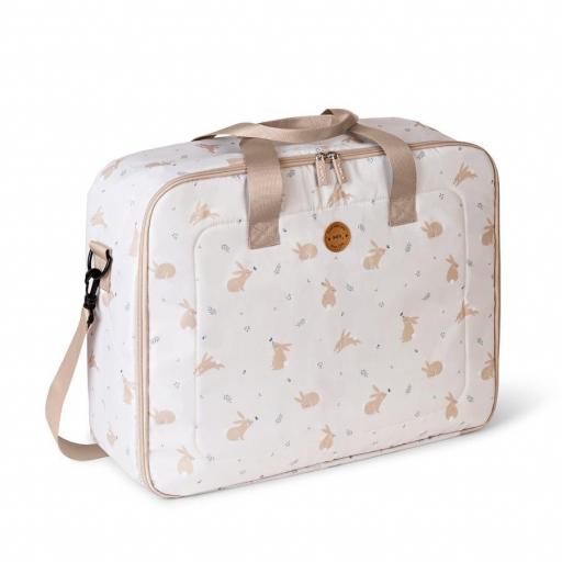 Maleta conejitos Saro beige ref.1393