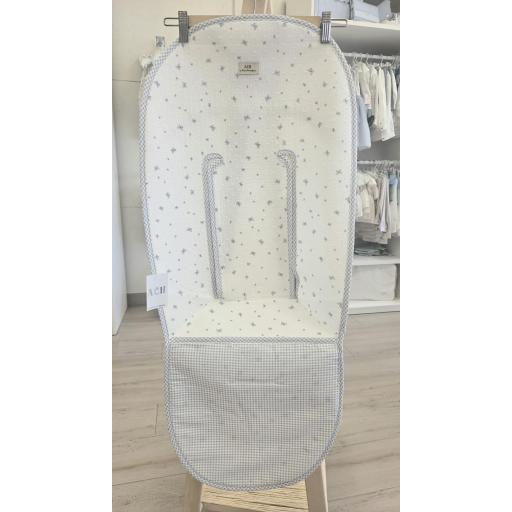 Colchoneta silla universal Mariposas azul Artesanía Chari ref.533 [0]