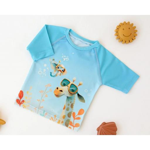 Camiseta baño con protección solar Kiokids azul ref.6238