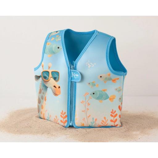 Chaleco baño flotador aprendizaje Kiokids azul ref.6189