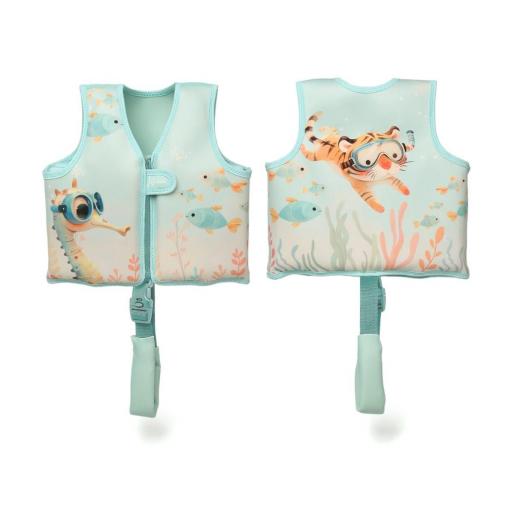 Chaleco baño flotador aprendizaje menta Kiokids ref.6184 [3]