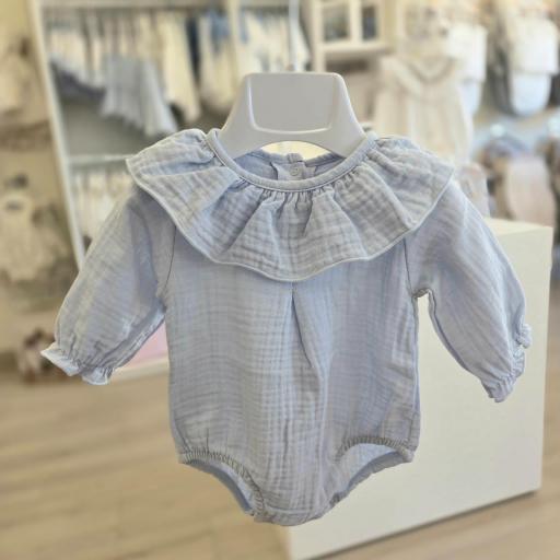 Body bambula celeste manga larga  [0]