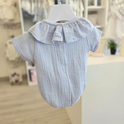 Body bambula celeste manga corta  [1]