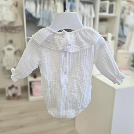 Pelele bambula blanco manga larga [1]