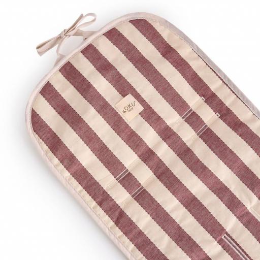 Colchoneta silla Stripe Granate 85x35  Koku [1]