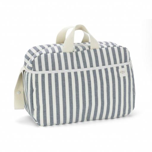 Bolso Maternal Stripe Marino navy blue Koku