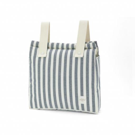 Bolso panera Stripe Marino navy blue Koku