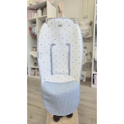 Colchoneta silla universal mod.Plumeto azul  Artesanía Chari