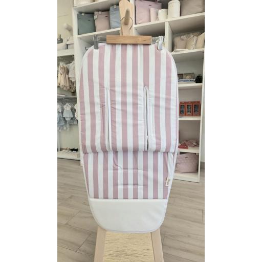 Colchoneta silla universal pies polipiel Raya rosa D´Peques [0]