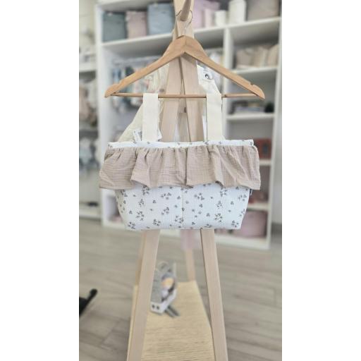  Bolso xl volante Flores camel D´Peques [0]