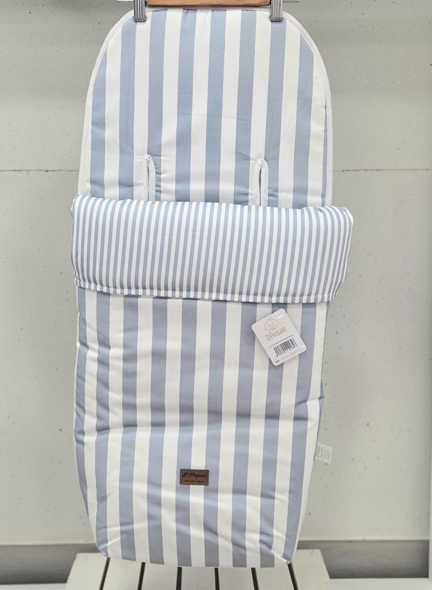 Saco silla universal con interior pies polipiel Raya azul D´Peques