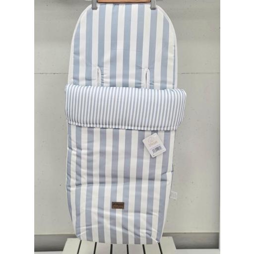 Saco silla universal con interior pies polipiel Raya azul D´Peques [0]