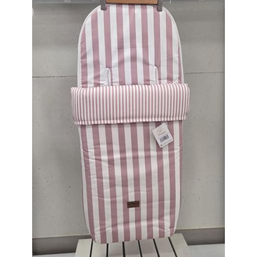 Saco silla universal con interior pies polipiel Raya rosa D´Peques [0]