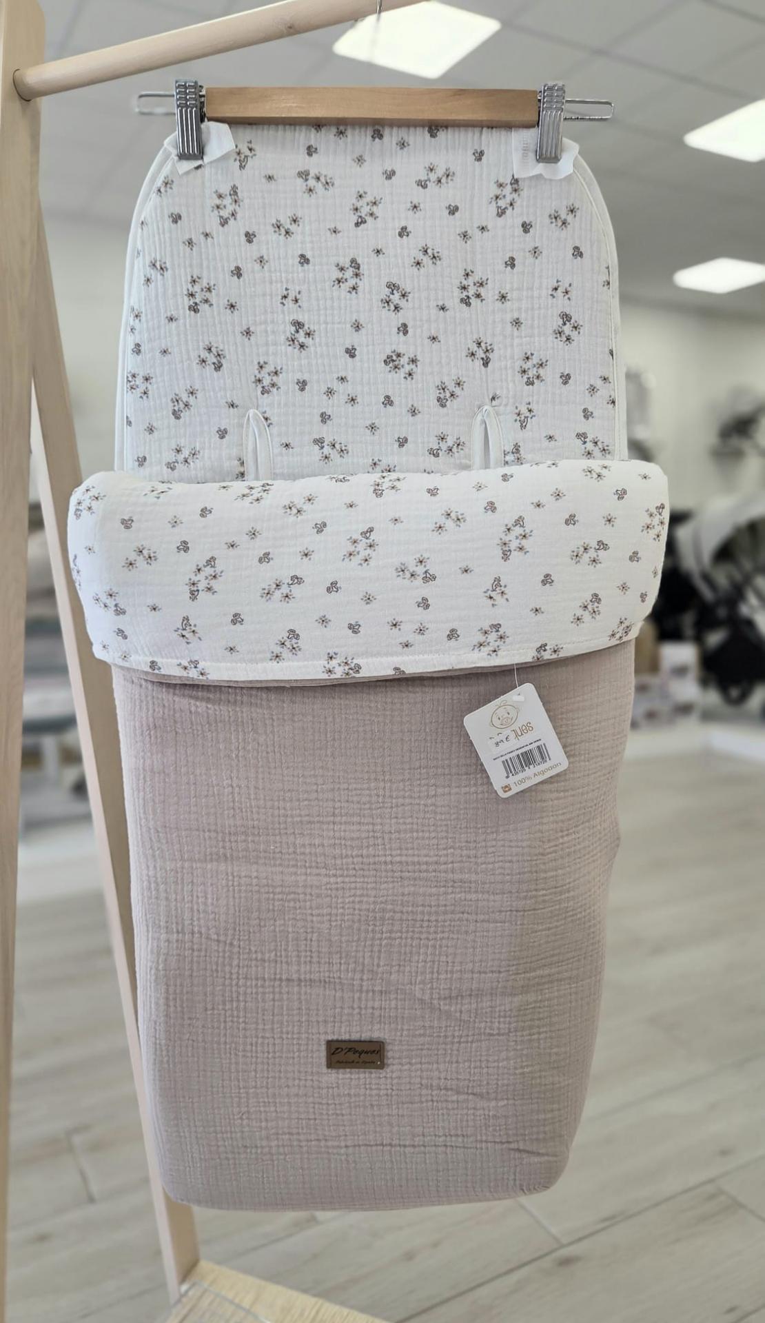 Saco silla universal pies polipiel Flores camel ref.606
