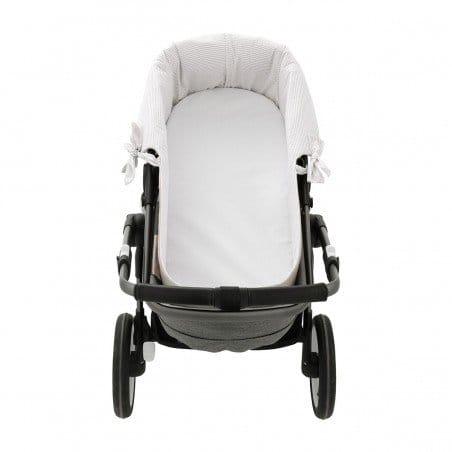 Garnitura vestidura capazo semipartida cremallera reversible Candela crudo Cambrass