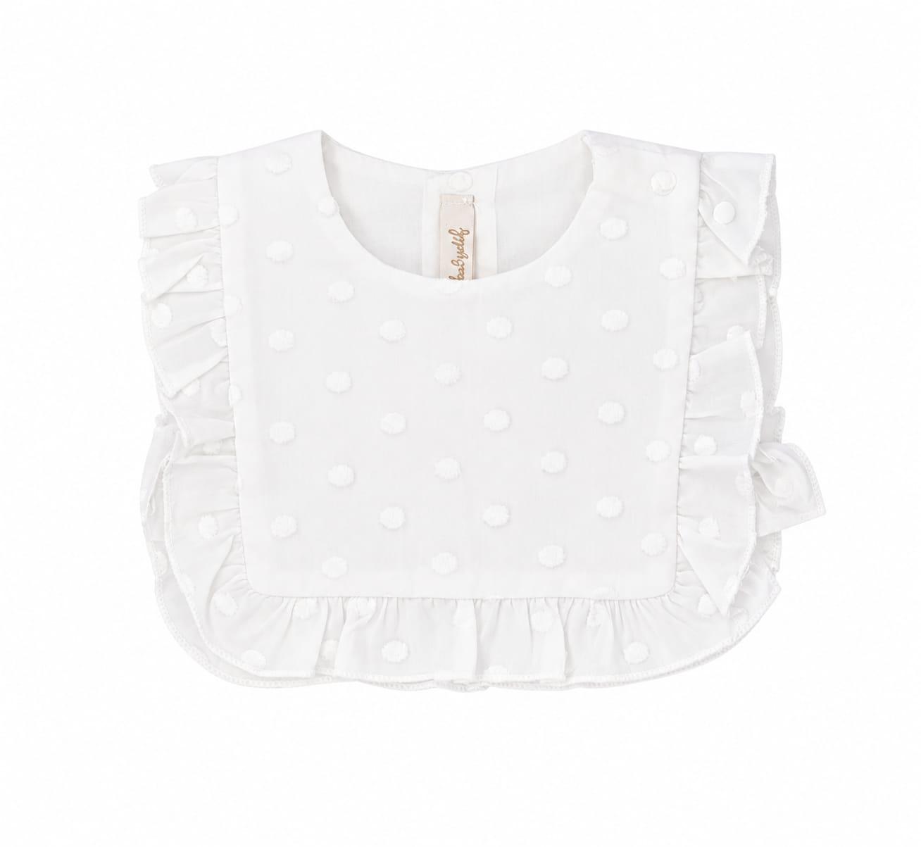 Babero plumeti blanco Babydif ref.861023