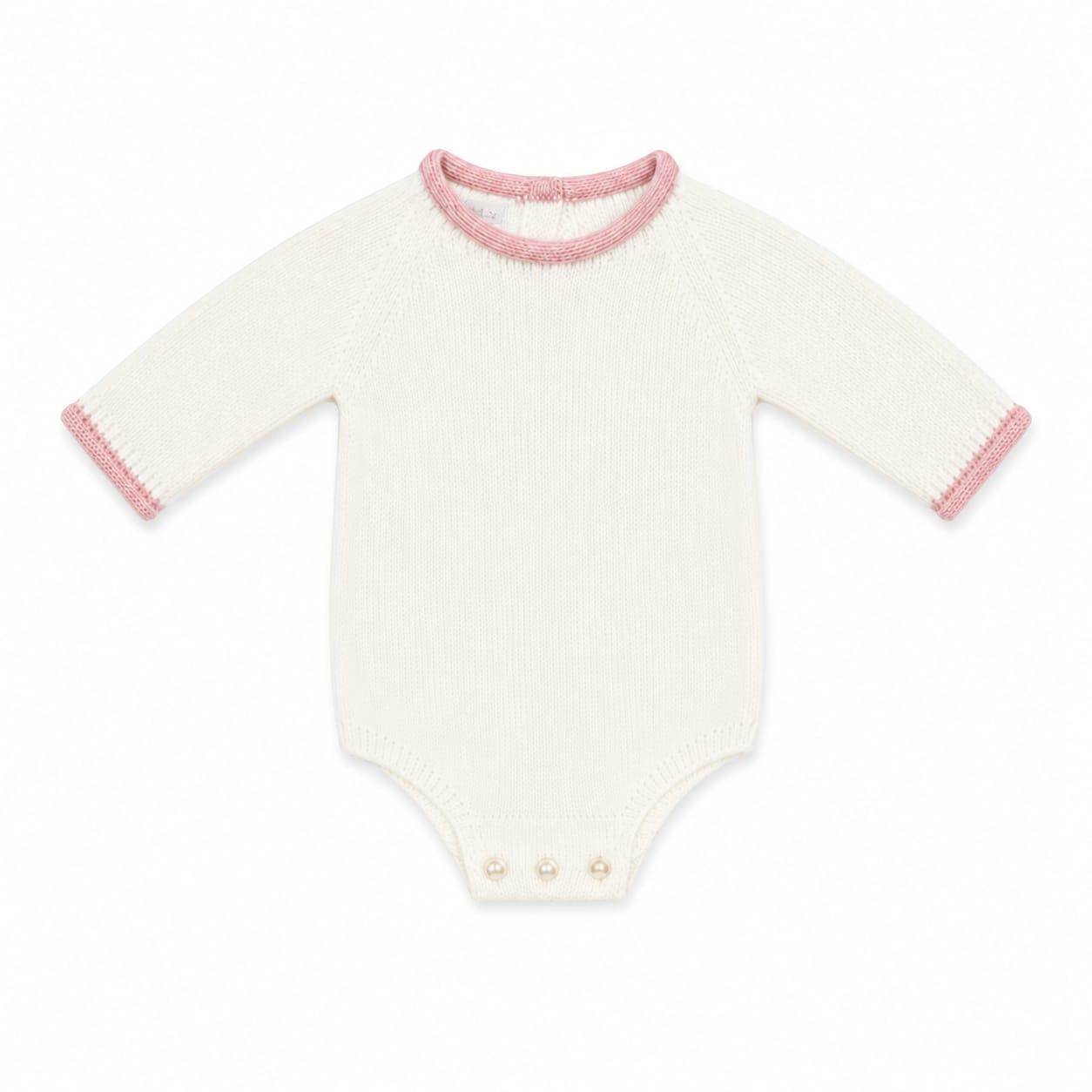 Pelele punto cuello rosa ref.26731