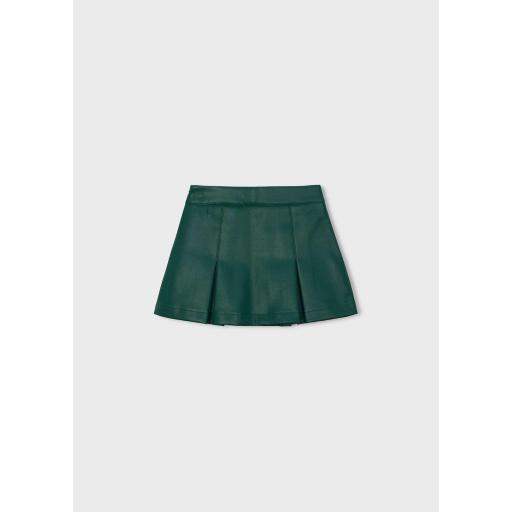 Falda polipiel bolsillos verde botella Mayoral ref.4904 [1]