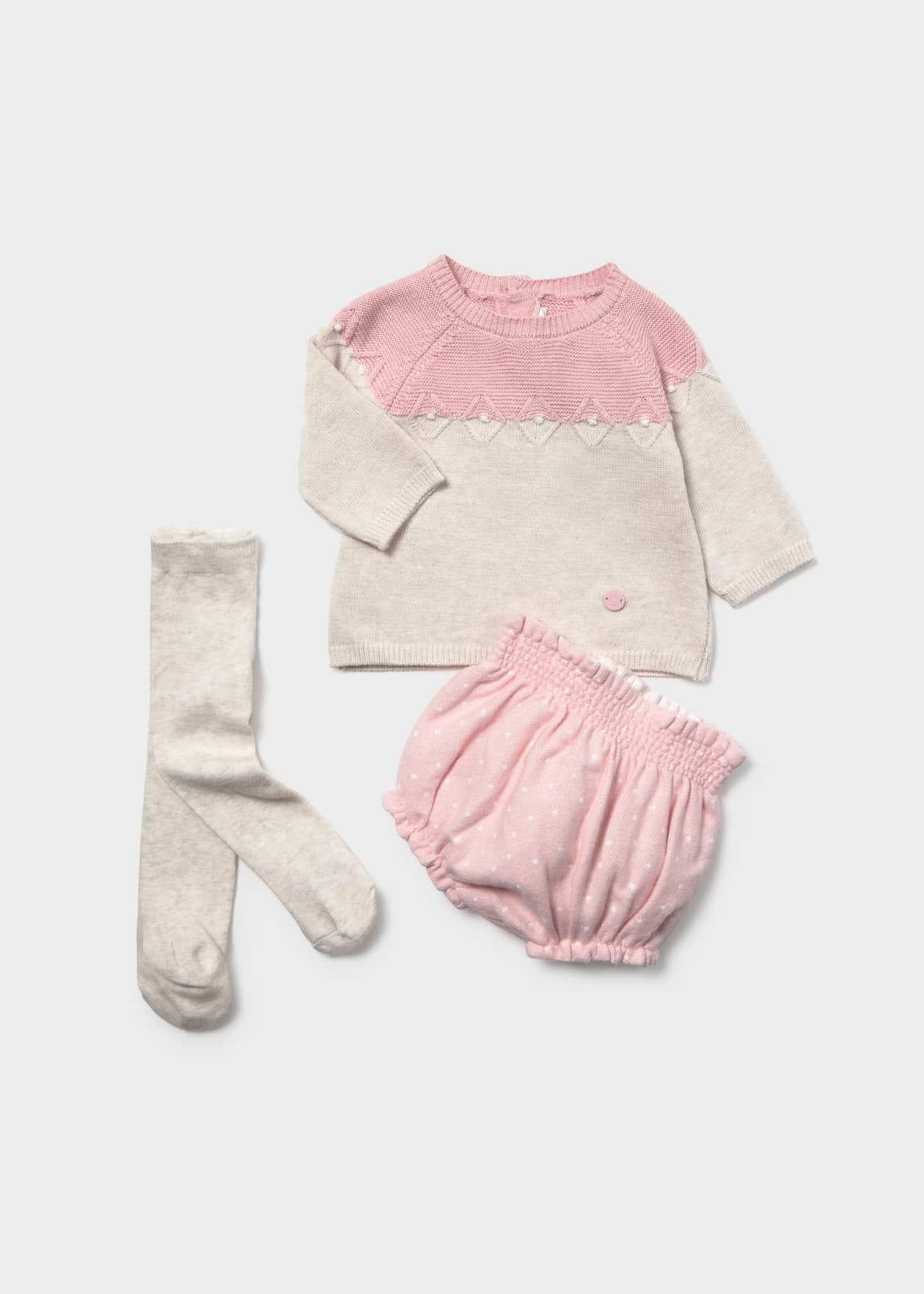 Conjunto niña 3 piezas leotardo Rosa Mayoral ref.2264