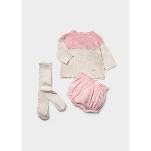 Conjunto niña 3 piezas leotardo Rosa Mayoral ref.2264 [0]